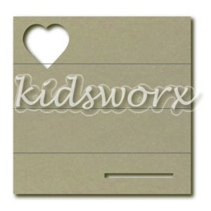 Wandbord hartje met plankje