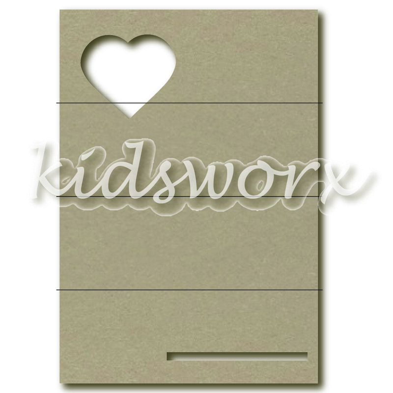 Wandbord met hart en plankje