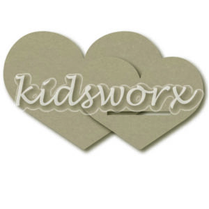 Wandbord met dubbel hart en plankje