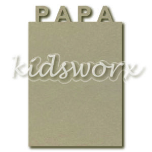 Tekstbord 'papa'