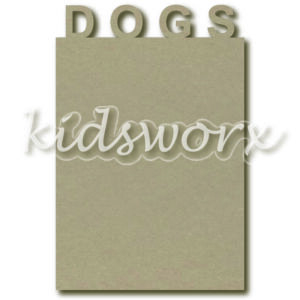 Tekstbord 'DOGS'