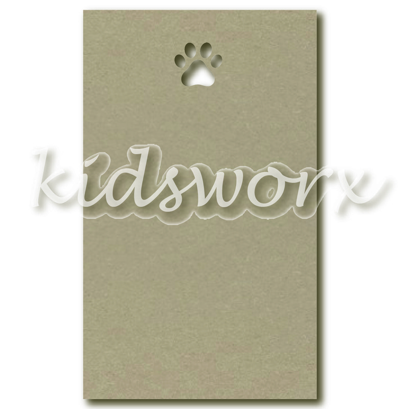 Tekstbord met hondenpoot