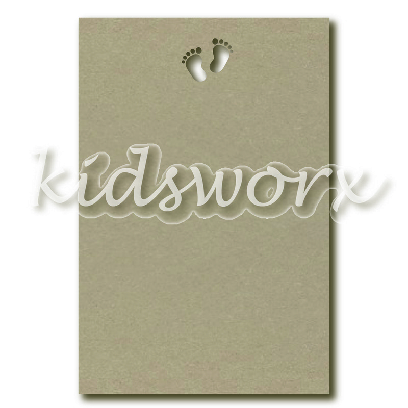 Tekstbord met babyvoetjes (40x60 cm)