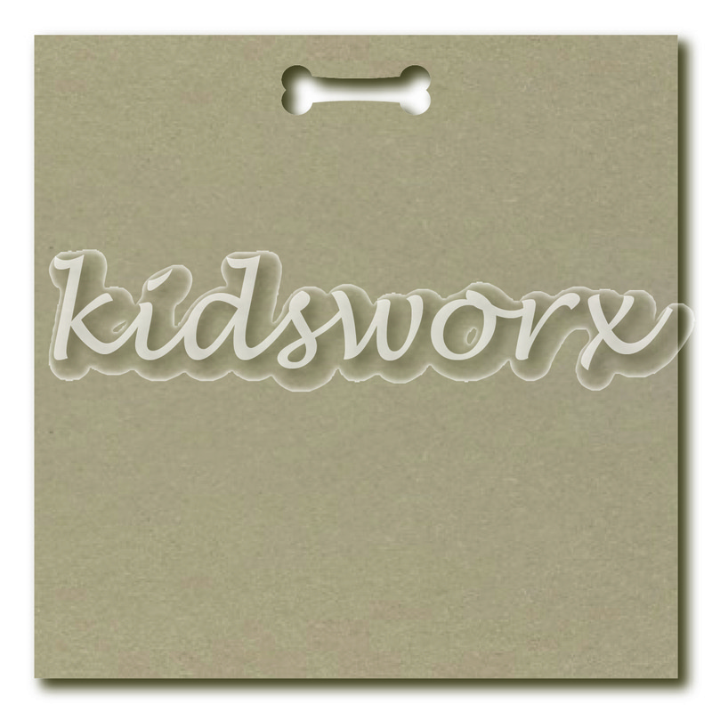 Tekstbord met hondenbot (35x35 cm)