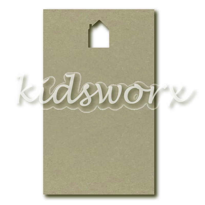 Tekstbord  met huisje (30x50 cm)